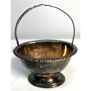 Antique E.P.N.S. Silver Plated Basket With Handle